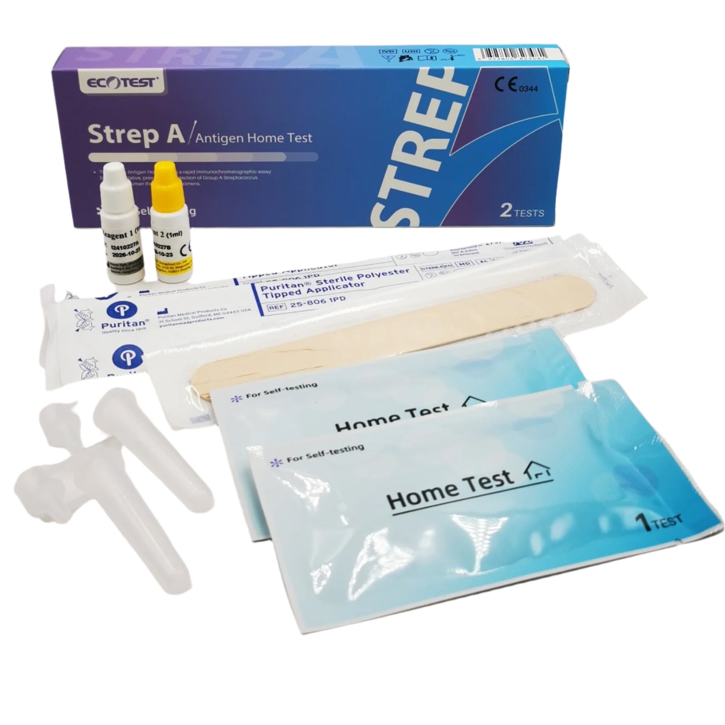 Test kit for diagnosing throat infection
