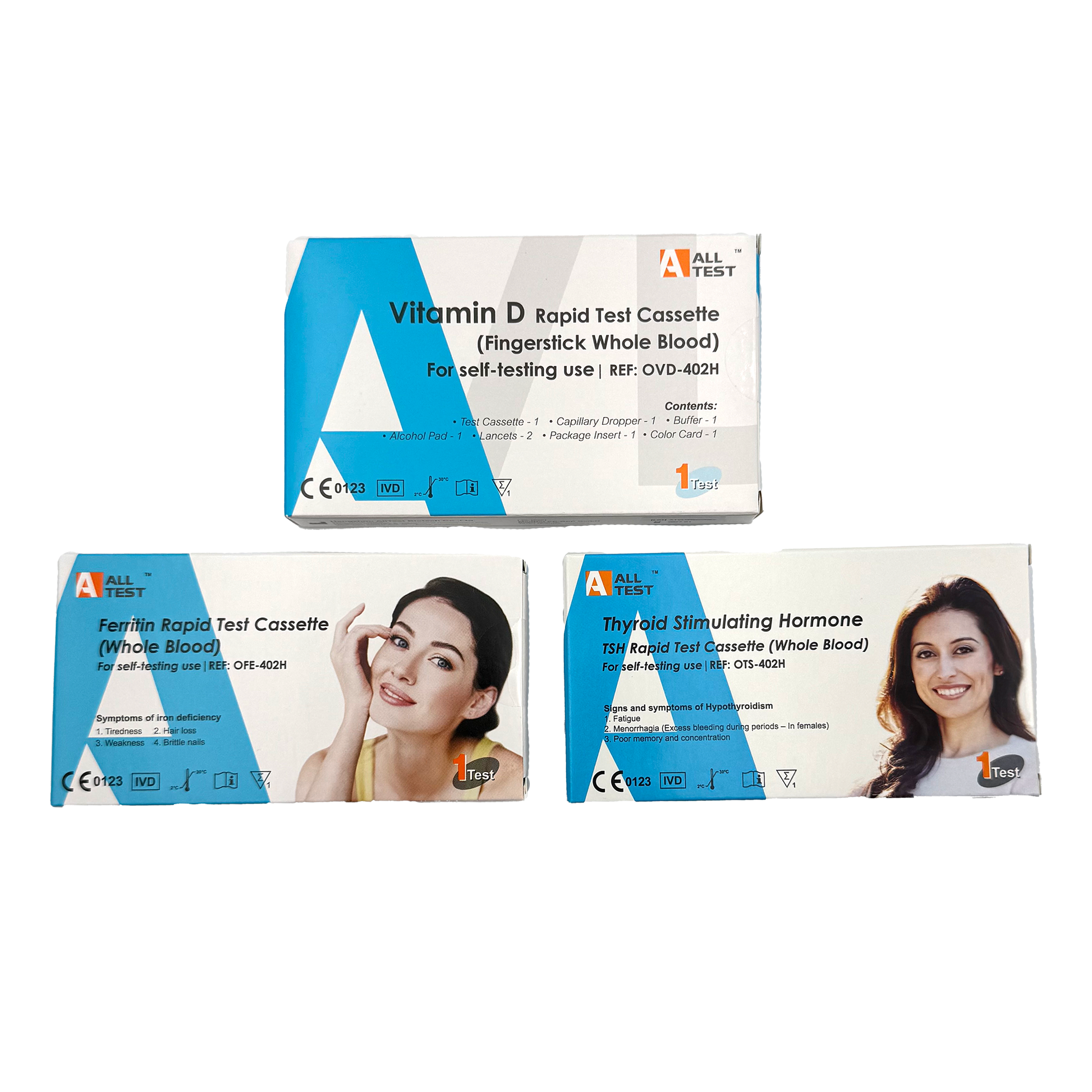 Tired All The TIme Home Testing Bundle TSH, Ferritin, Vitamin D Tests
