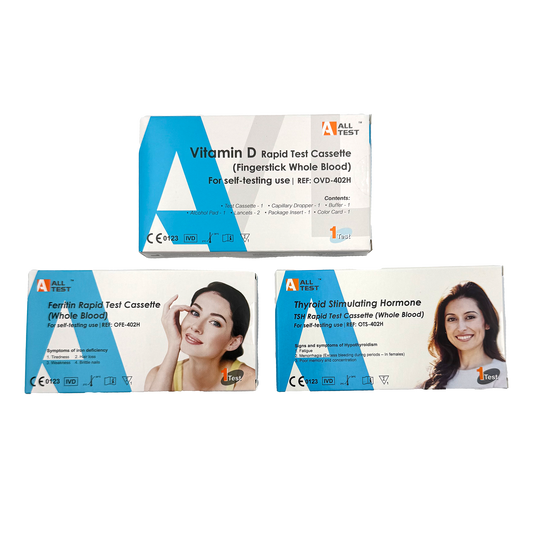 Tired All The TIme Home Testing Bundle TSH, Ferritin, Vitamin D Tests