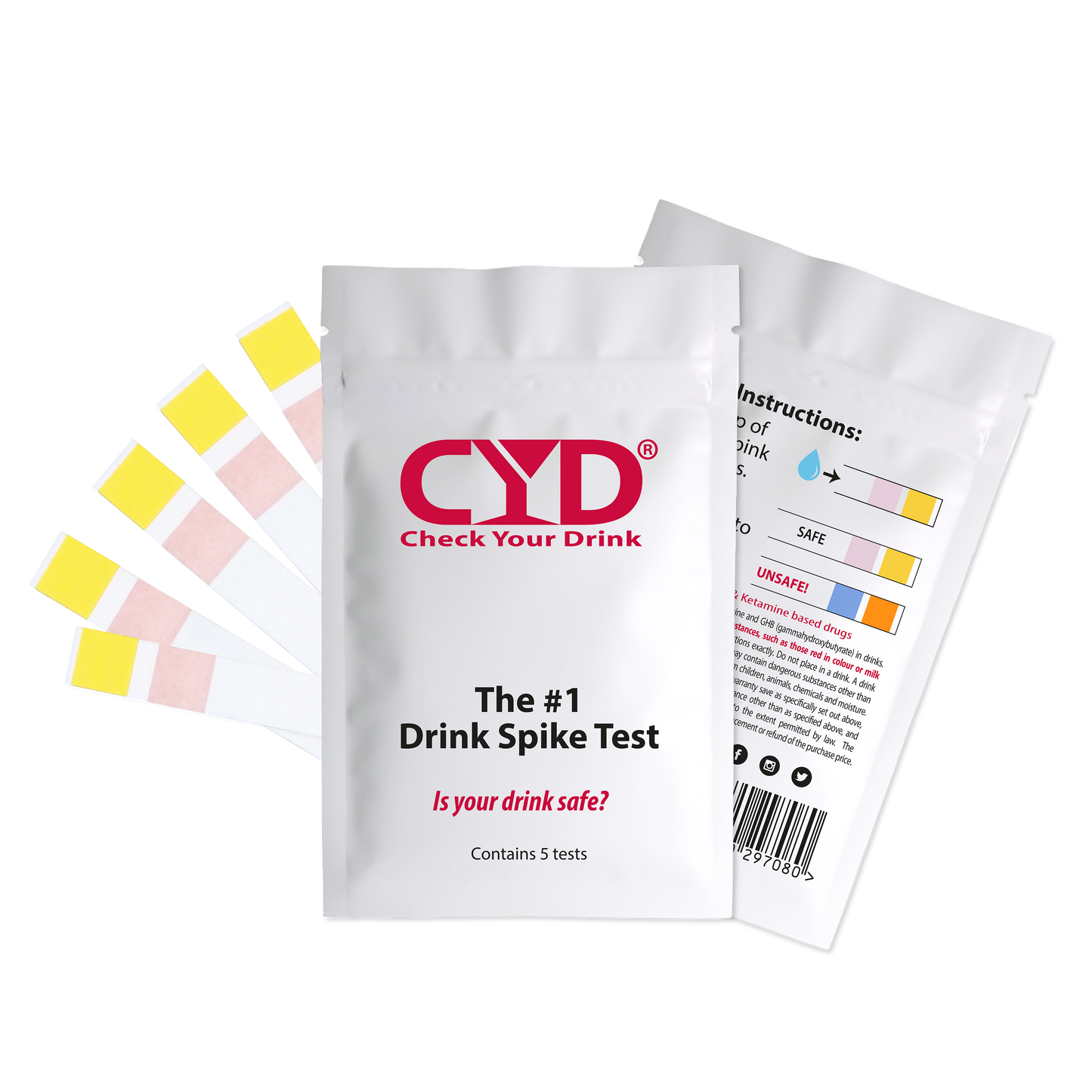 Drink spiking test kit
