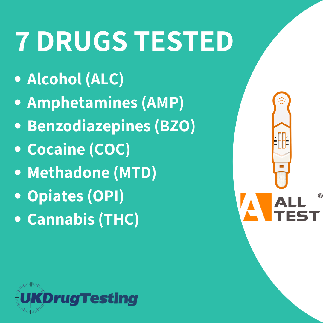Alltest 7 panel drug & alcohol testing kit drug list
