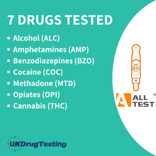Alltest 7 panel drug & alcohol testing kit drug list