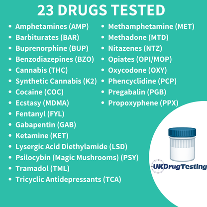 23 drug test kit - urine cup for the most amount of drugs tested 