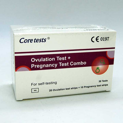 Coretests Ovulation Test Strips + Ultra Pregnancy Test Strips Bundle Pack