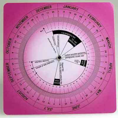 obstetric calculator wheel for doctors and midwives
